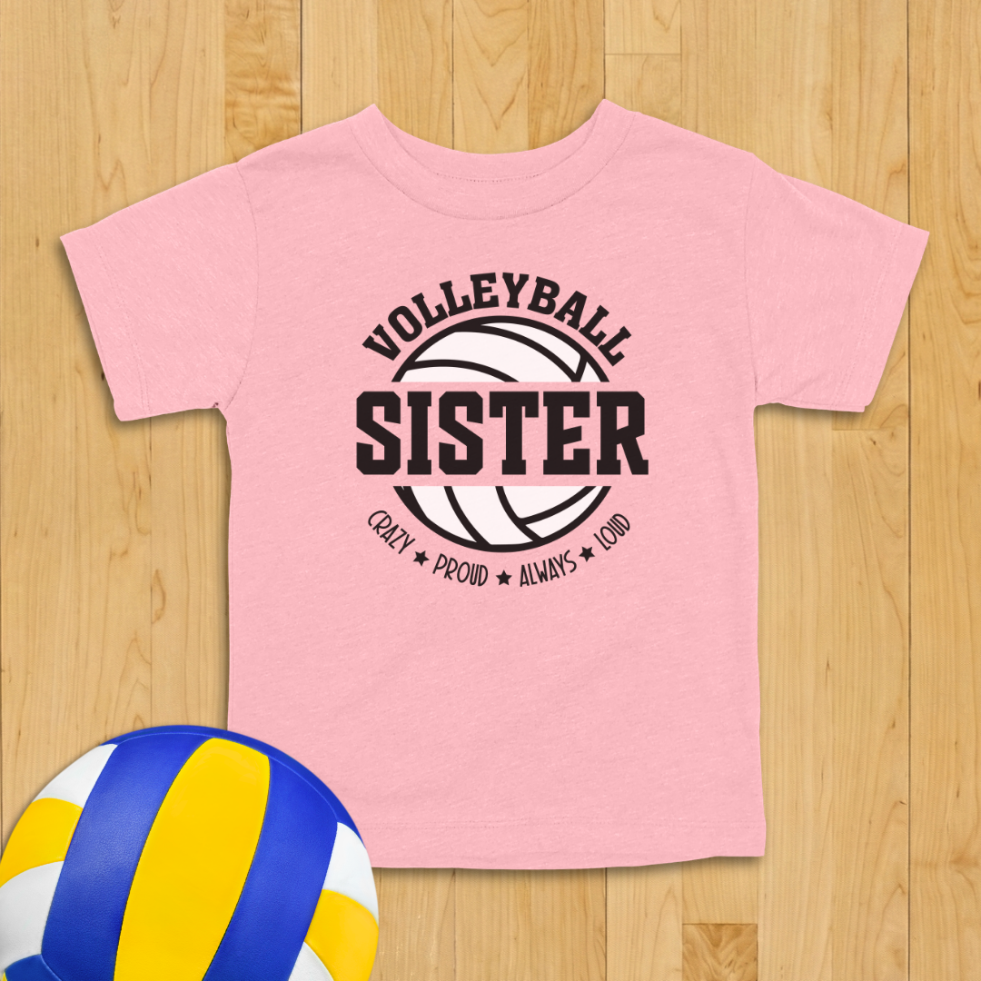 Volleyball Sister Toddler Shirt