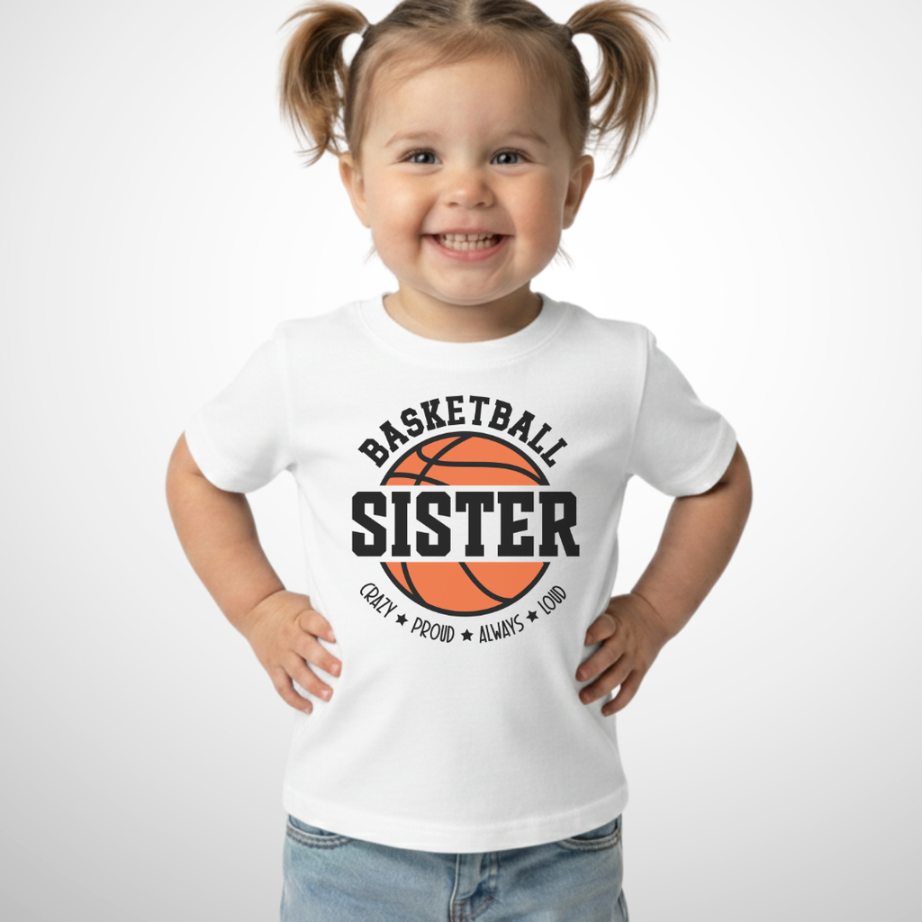 Basketball Sister Toddler Shirt