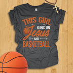 Jesus and Basketball Girls Youth T-Shirt